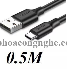 Ugreen 60115 0.5M màu đen Dây USB 2.0 sang USB Type-C US288 30060115